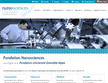 Tablet Screenshot of fondation-nanosciences.fr